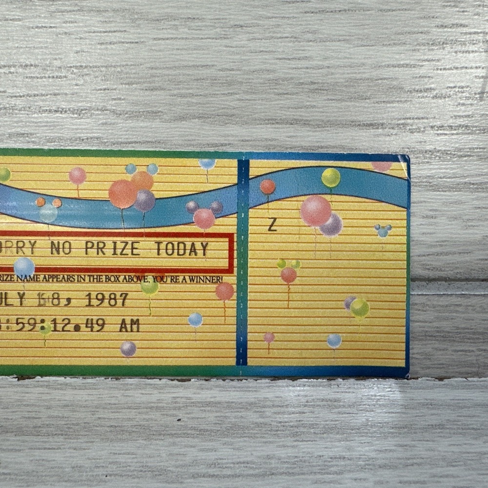 Walt Disney World 15 Years‎ Birthday Prize Ticket 1987 Vintage - 8 - Picture 4 of 5